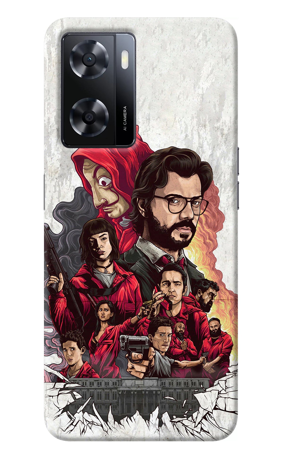 Money Heist Artwork Oppo A57 2022 Back Cover