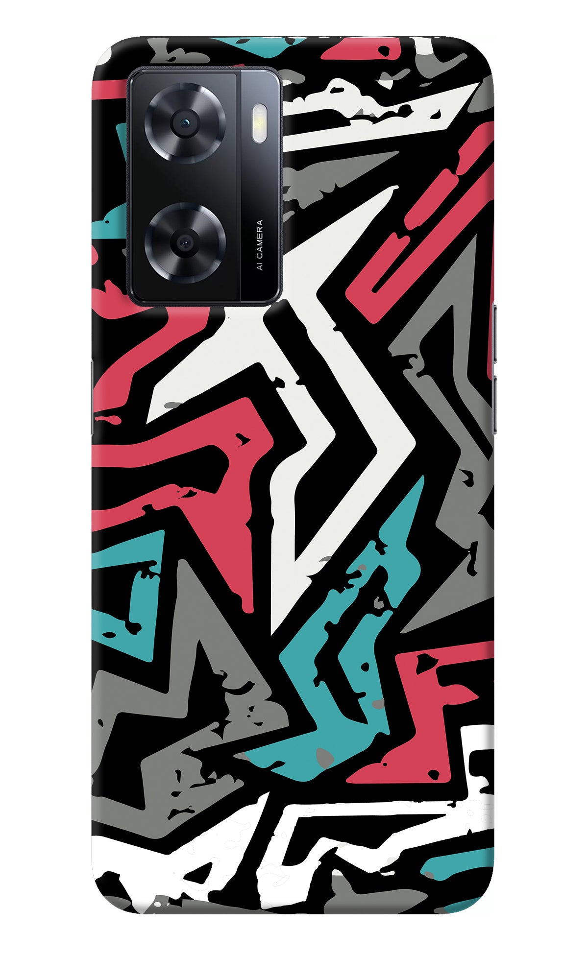 Geometric Graffiti Oppo A57 2022 Back Cover