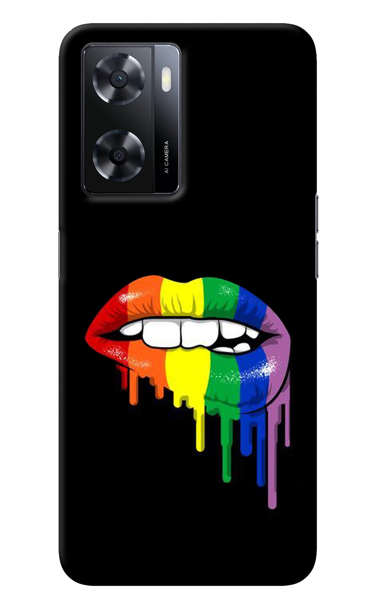 Lips Biting Oppo A57 2022 Back Cover