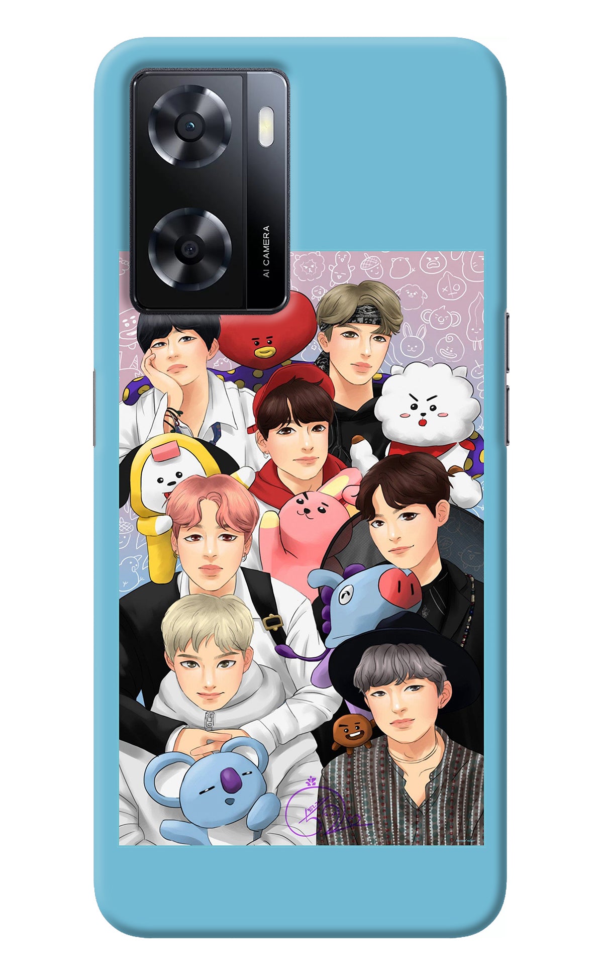 BTS with animals Oppo A57 2022 Back Cover