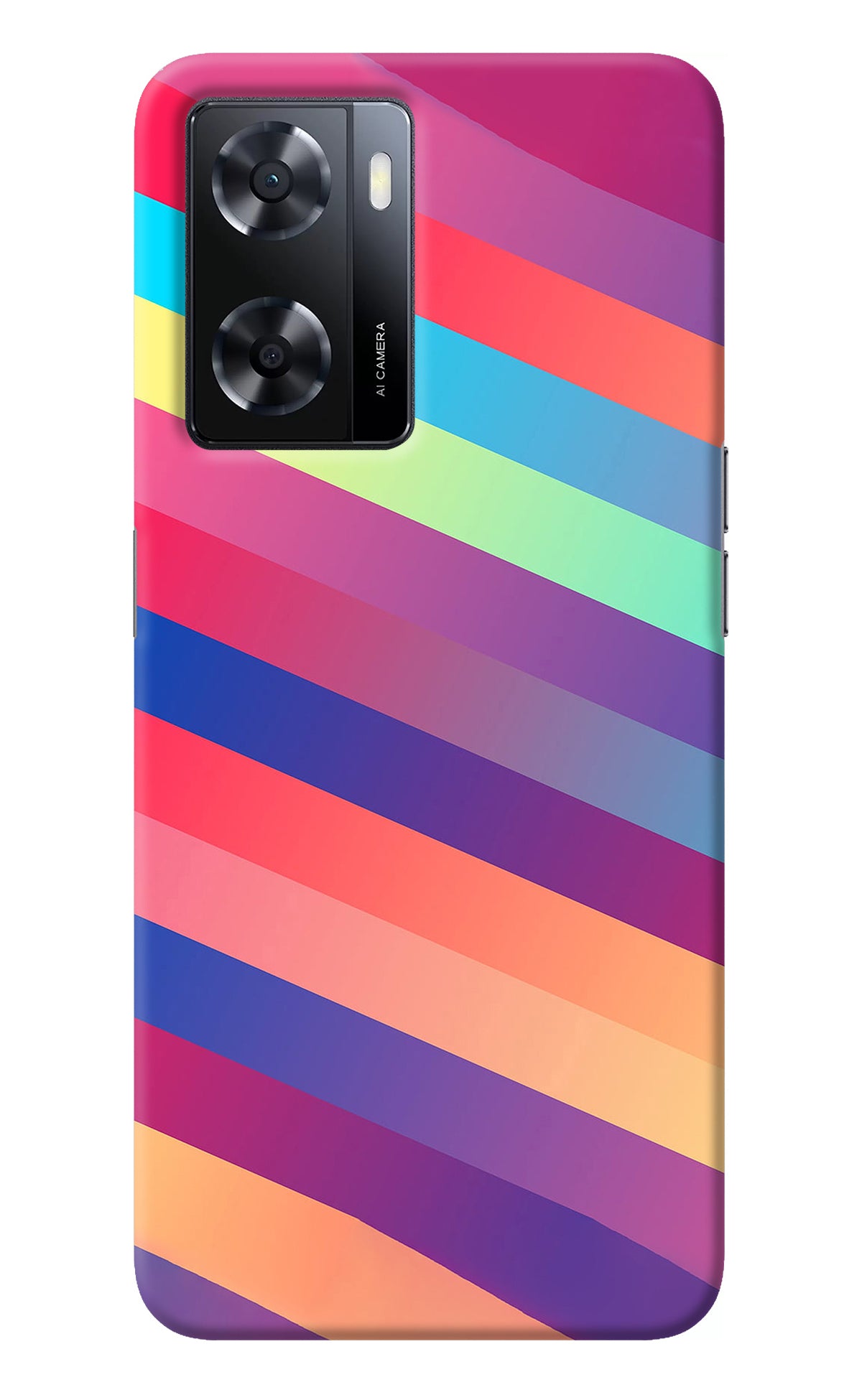 Stripes color Oppo A57 2022 Back Cover