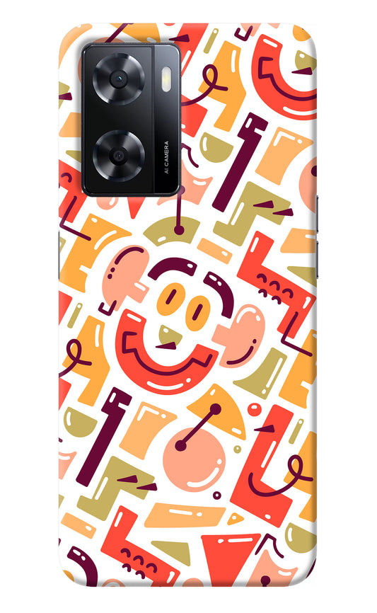 Doodle Pattern Oppo A57 2022 Back Cover