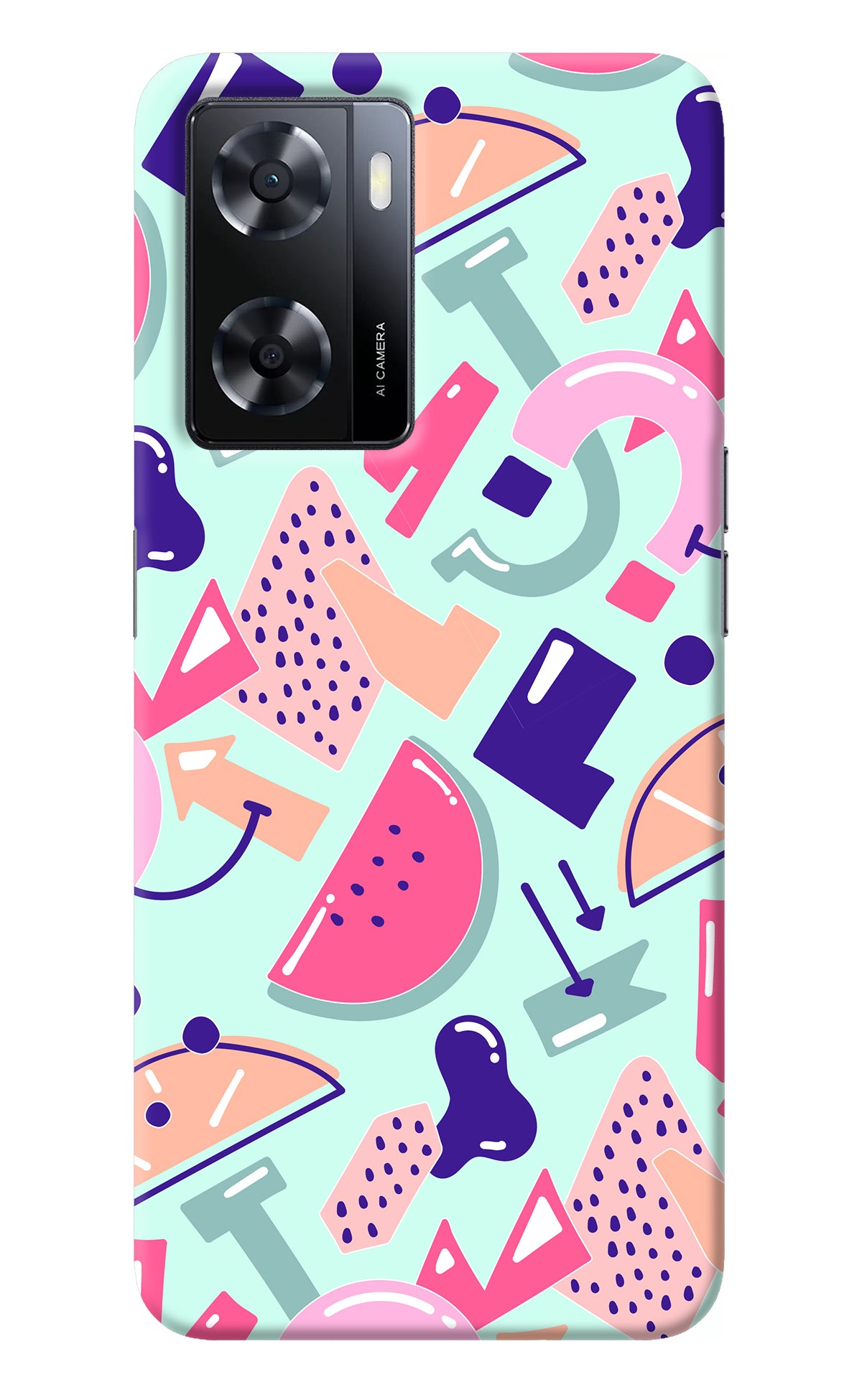 Doodle Pattern Oppo A57 2022 Back Cover