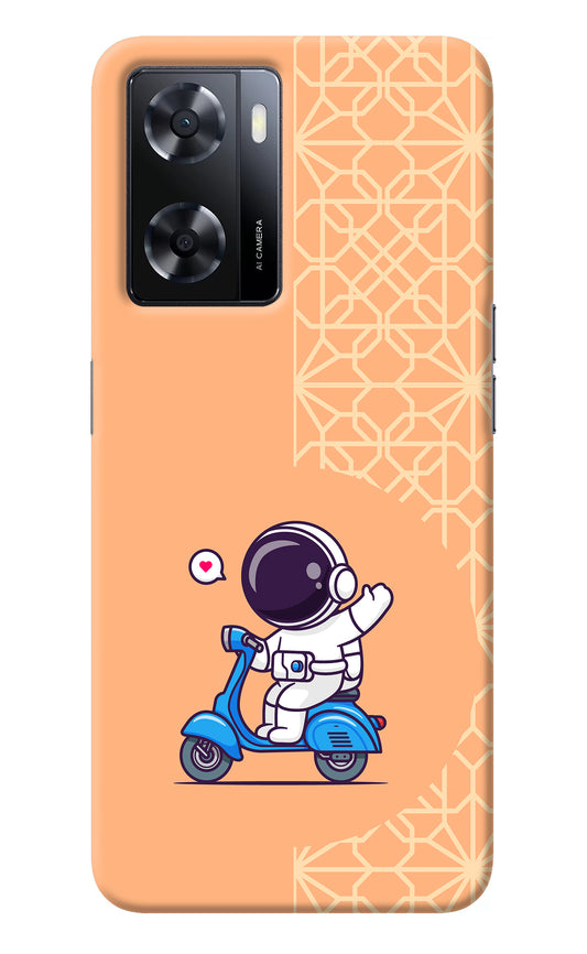 Cute Astronaut Riding Oppo A57 2022 Back Cover