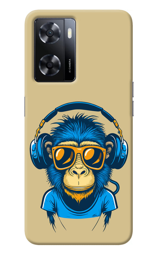 Monkey Headphone Oppo A57 2022 Back Cover