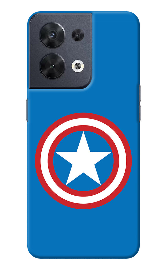 Captain America Logo Oppo Reno8 Back Cover