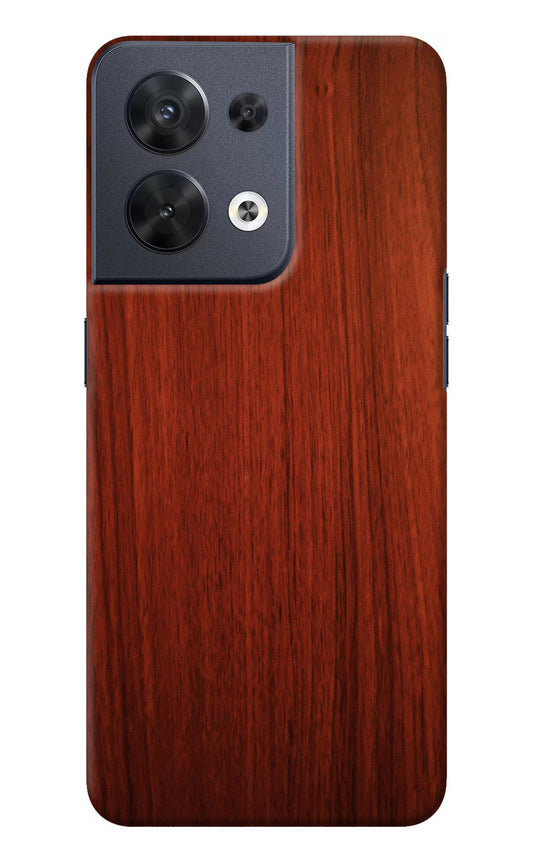 Wooden Plain Pattern Oppo Reno8 Back Cover