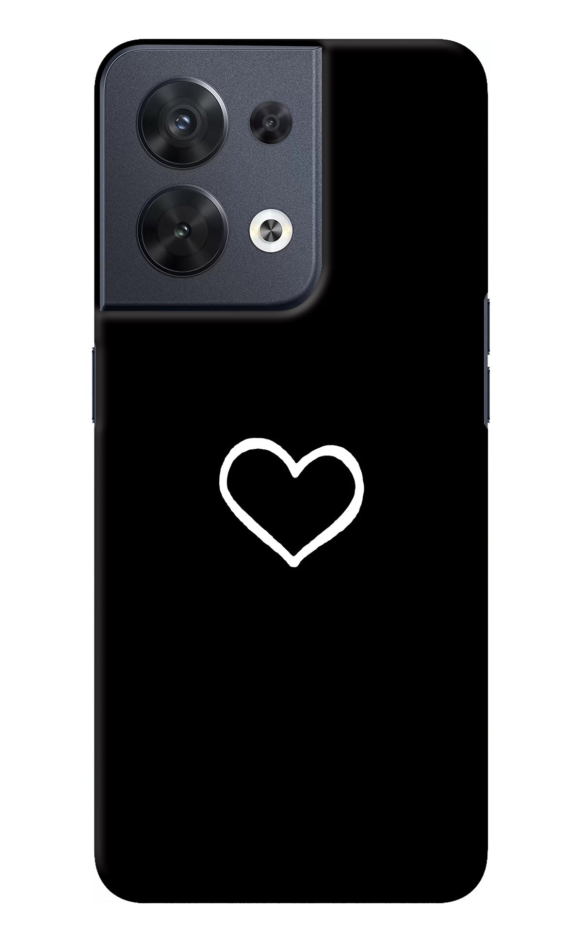 Heart Oppo Reno8 Back Cover