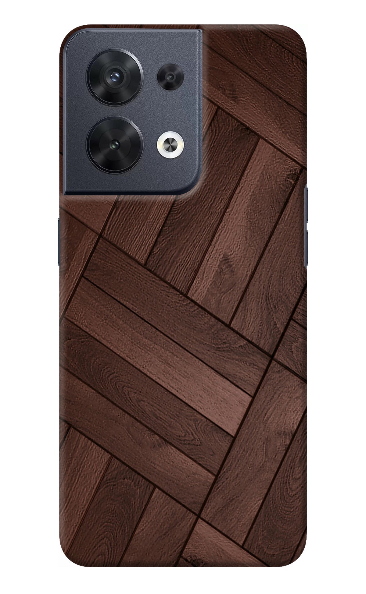 Wooden Texture Design Oppo Reno8 Back Cover