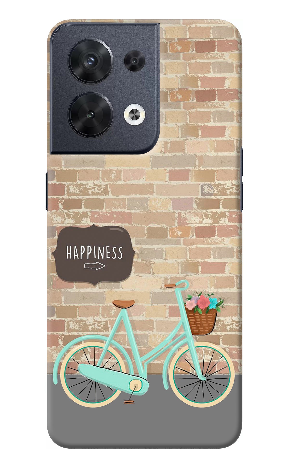 Happiness Artwork Oppo Reno8 Back Cover