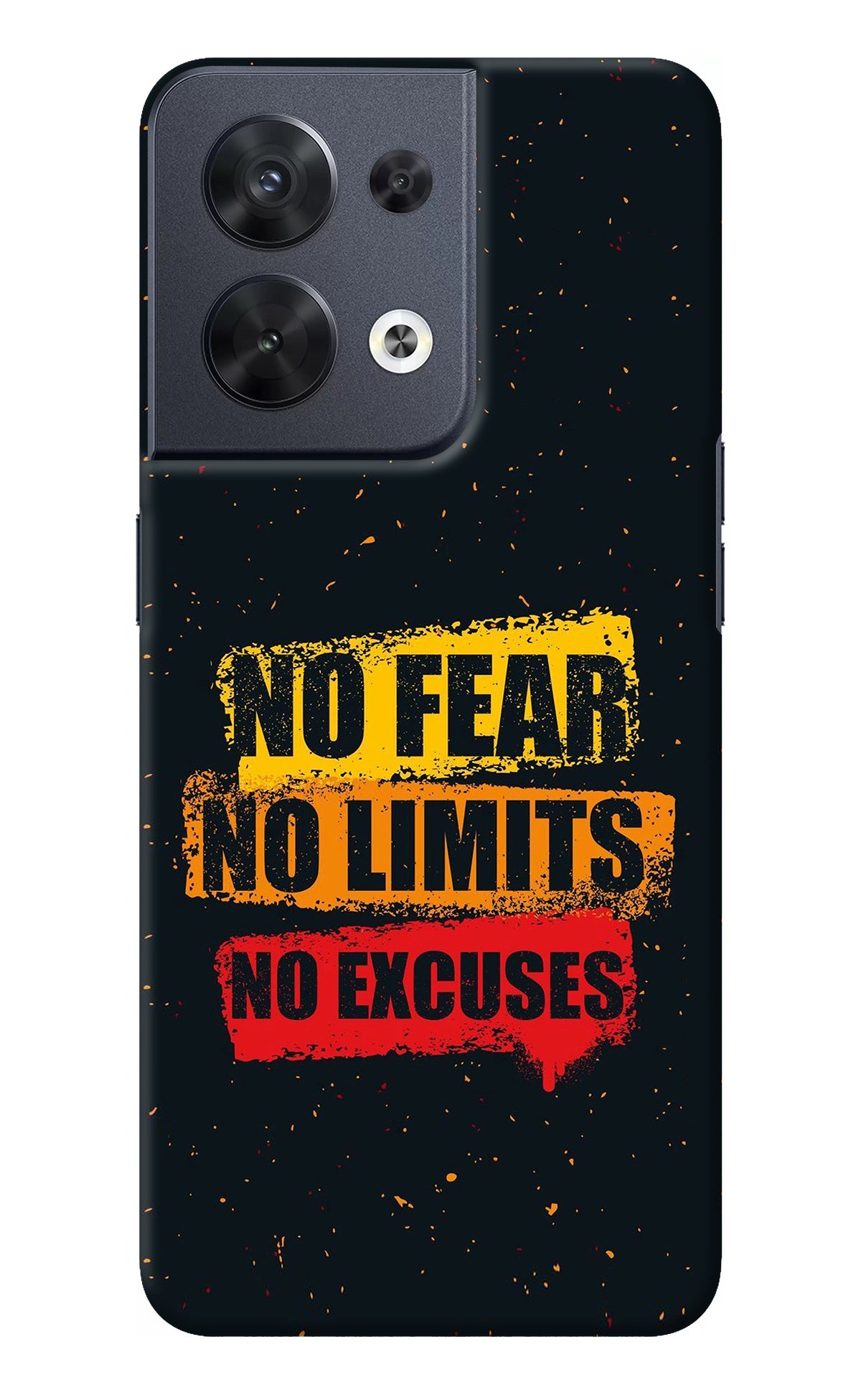 No Fear No Limits No Excuse Oppo Reno8 Back Cover