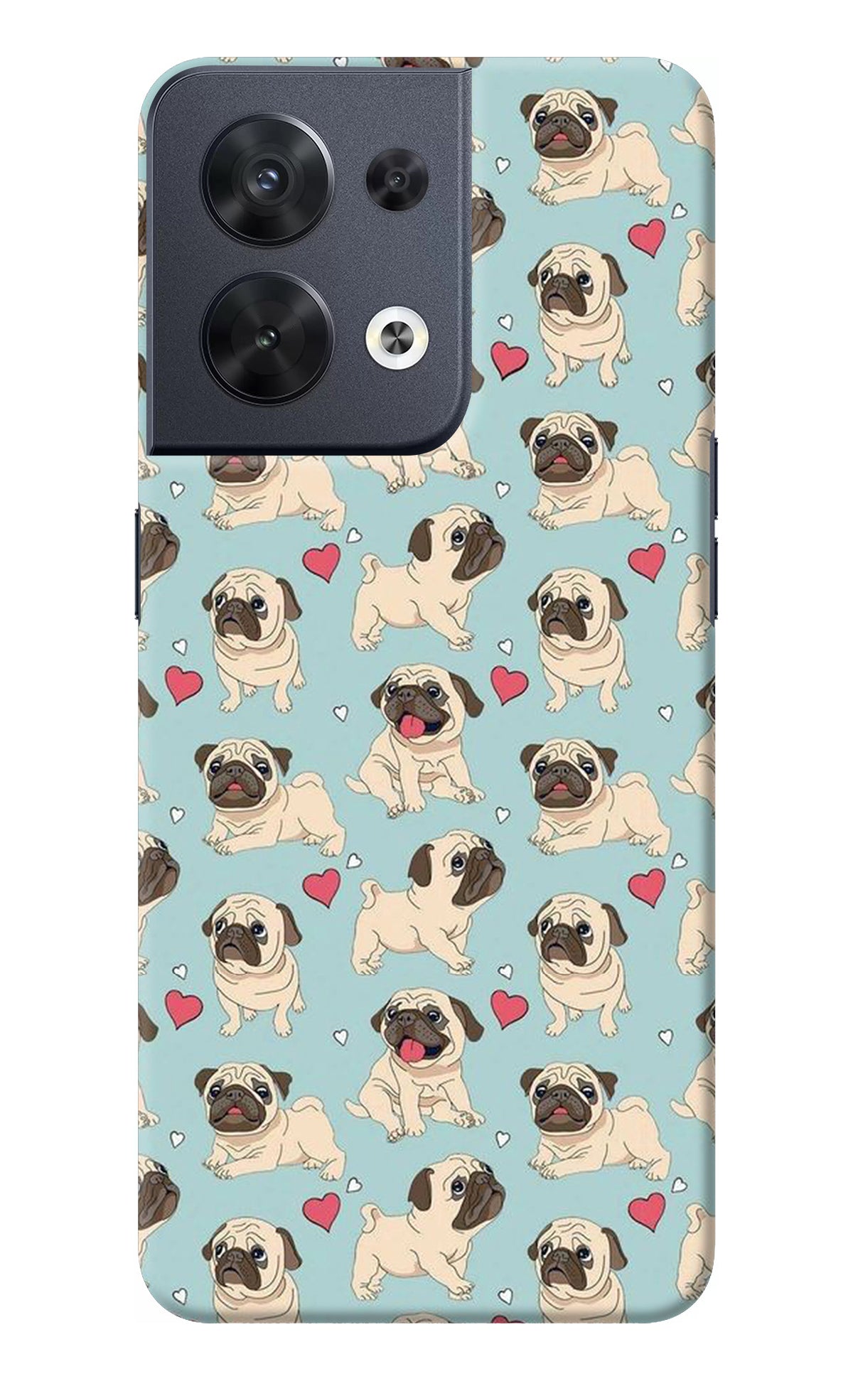 Pug Dog Oppo Reno8 Back Cover