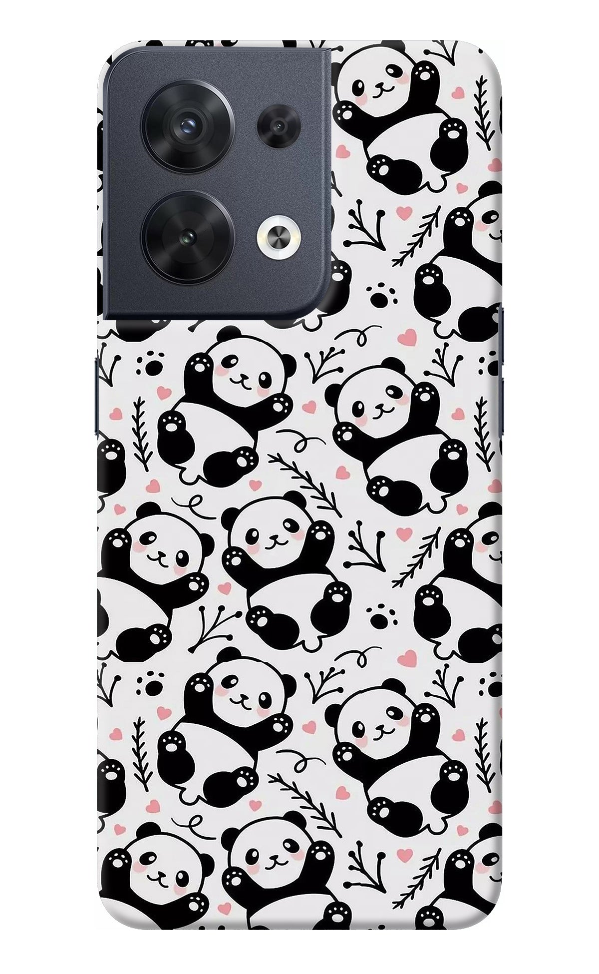 Cute Panda Oppo Reno8 Back Cover