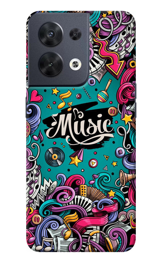 Music Graffiti Oppo Reno8 Back Cover