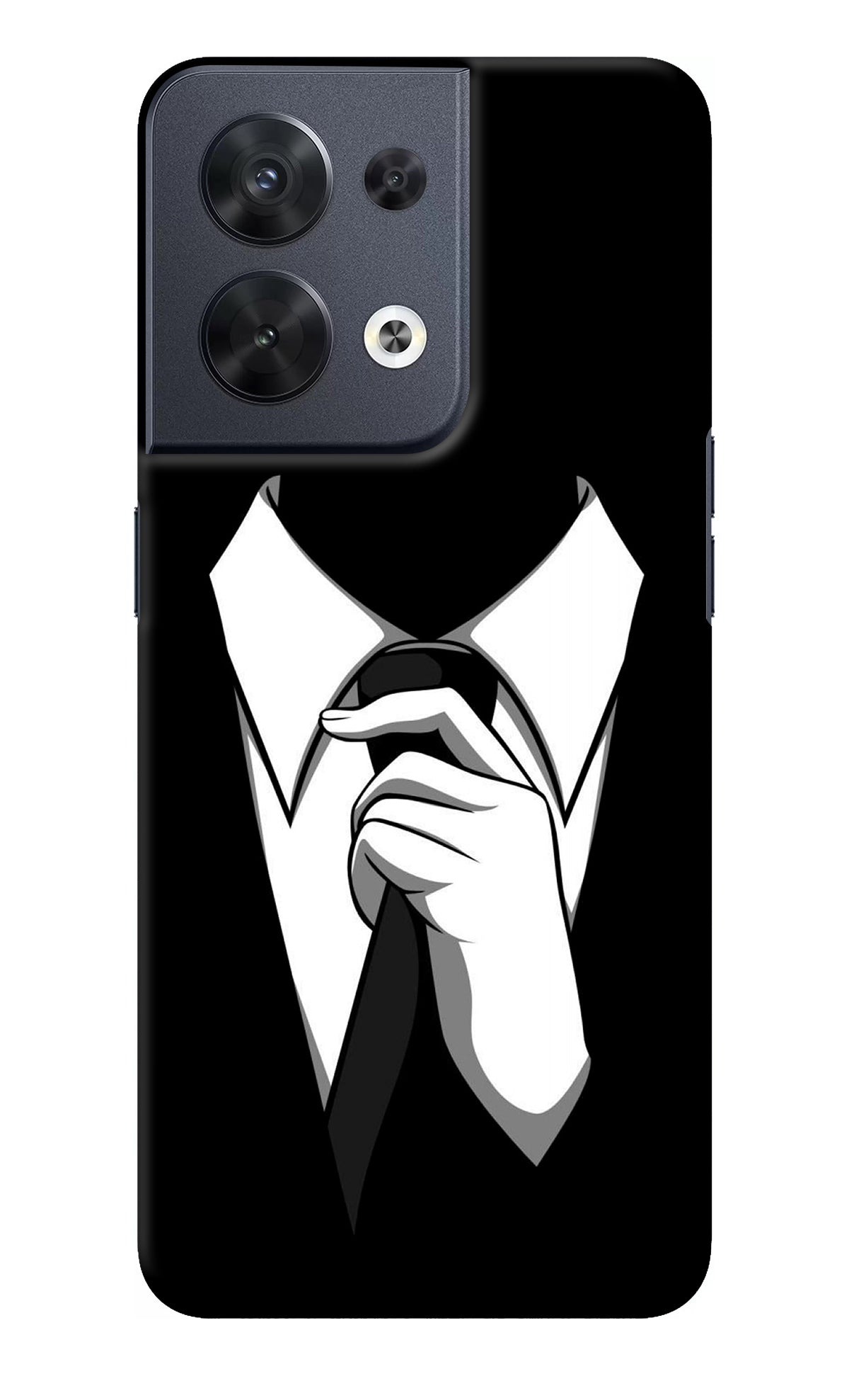 Black Tie Oppo Reno8 Back Cover