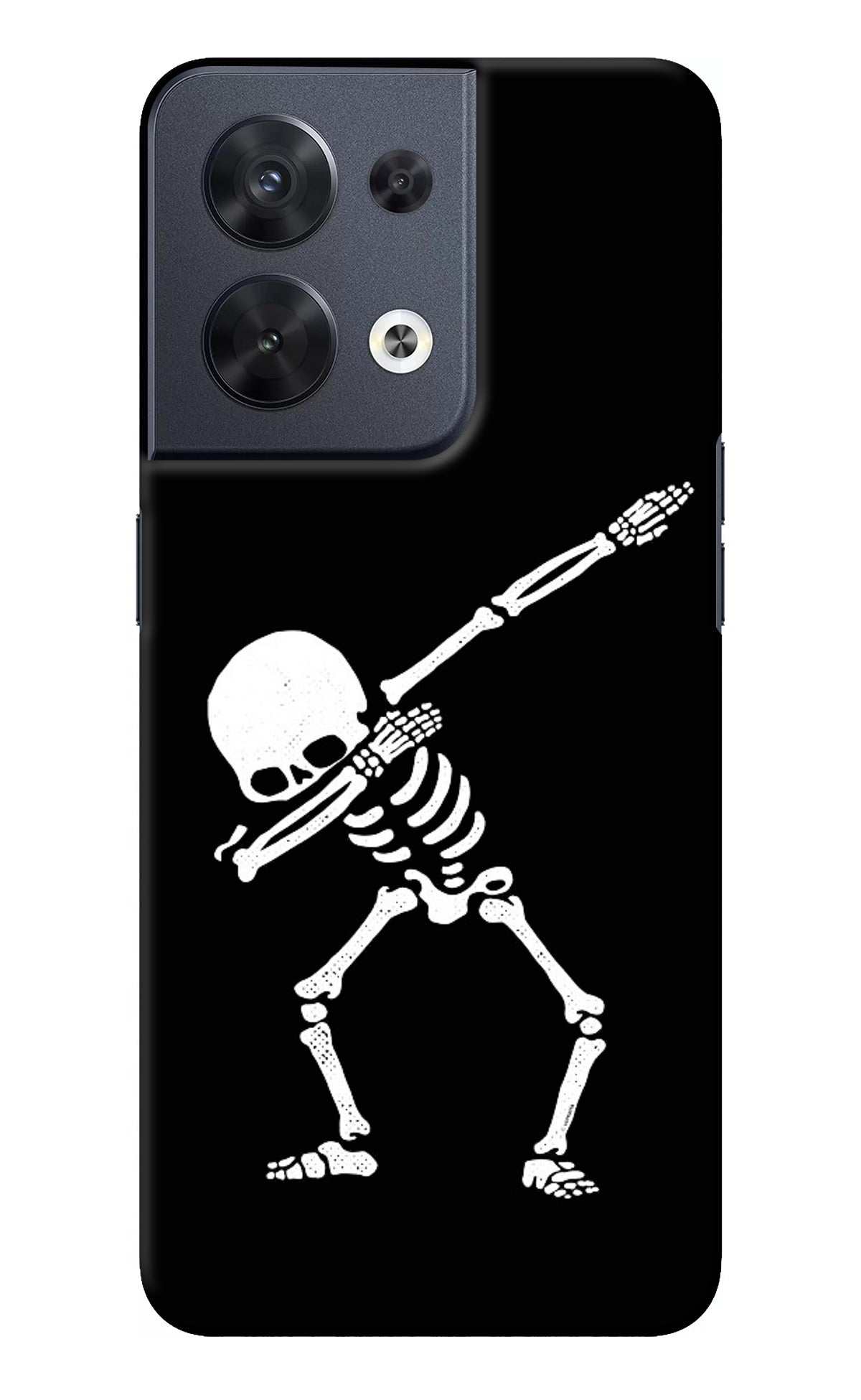 Dabbing Skeleton Art Oppo Reno8 Back Cover