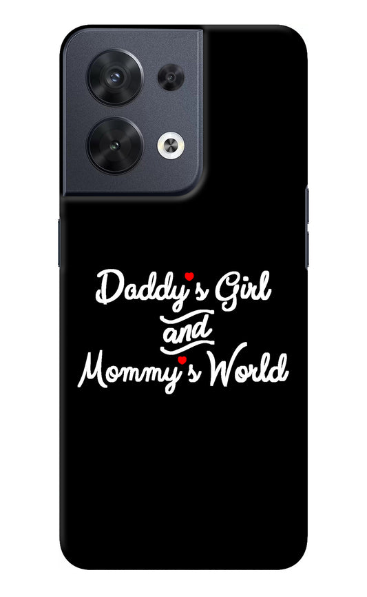 Daddy's Girl and Mommy's World Oppo Reno8 Back Cover