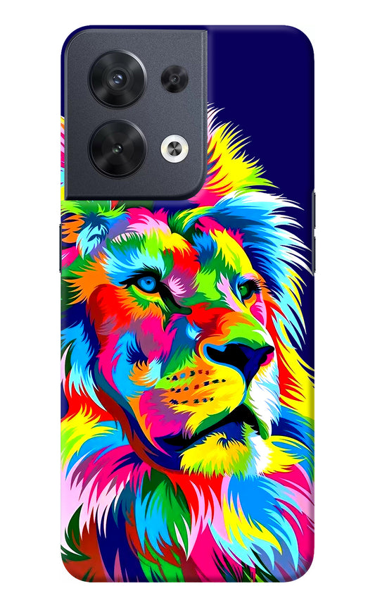 Vector Art Lion Oppo Reno8 Back Cover