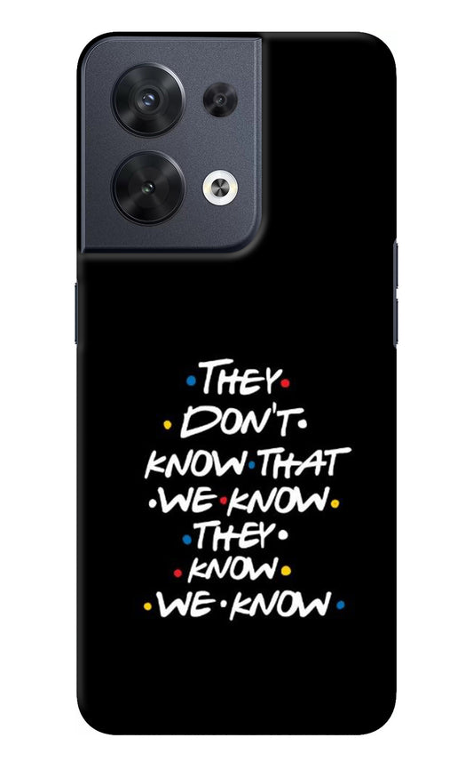 FRIENDS Dialogue Oppo Reno8 Back Cover