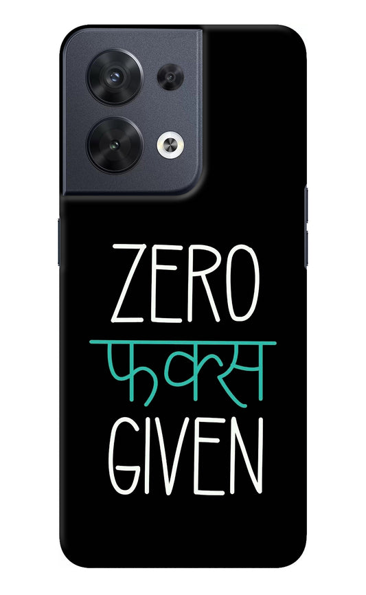 Zero Fucks Given Oppo Reno8 Back Cover