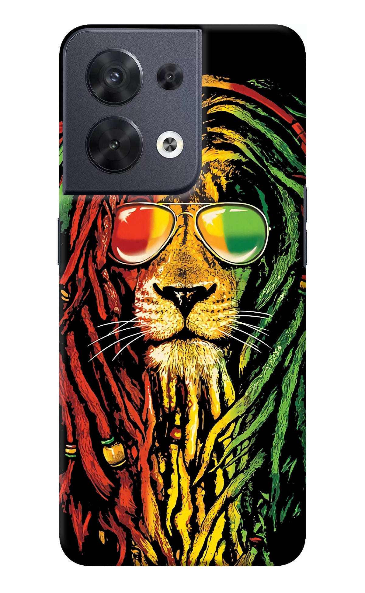 Rasta Lion Oppo Reno8 Back Cover