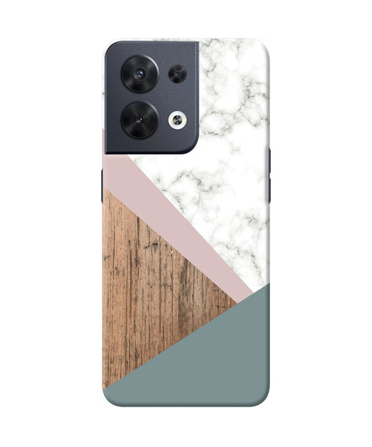 Marble wood Abstract Oppo Reno8 Back Cover