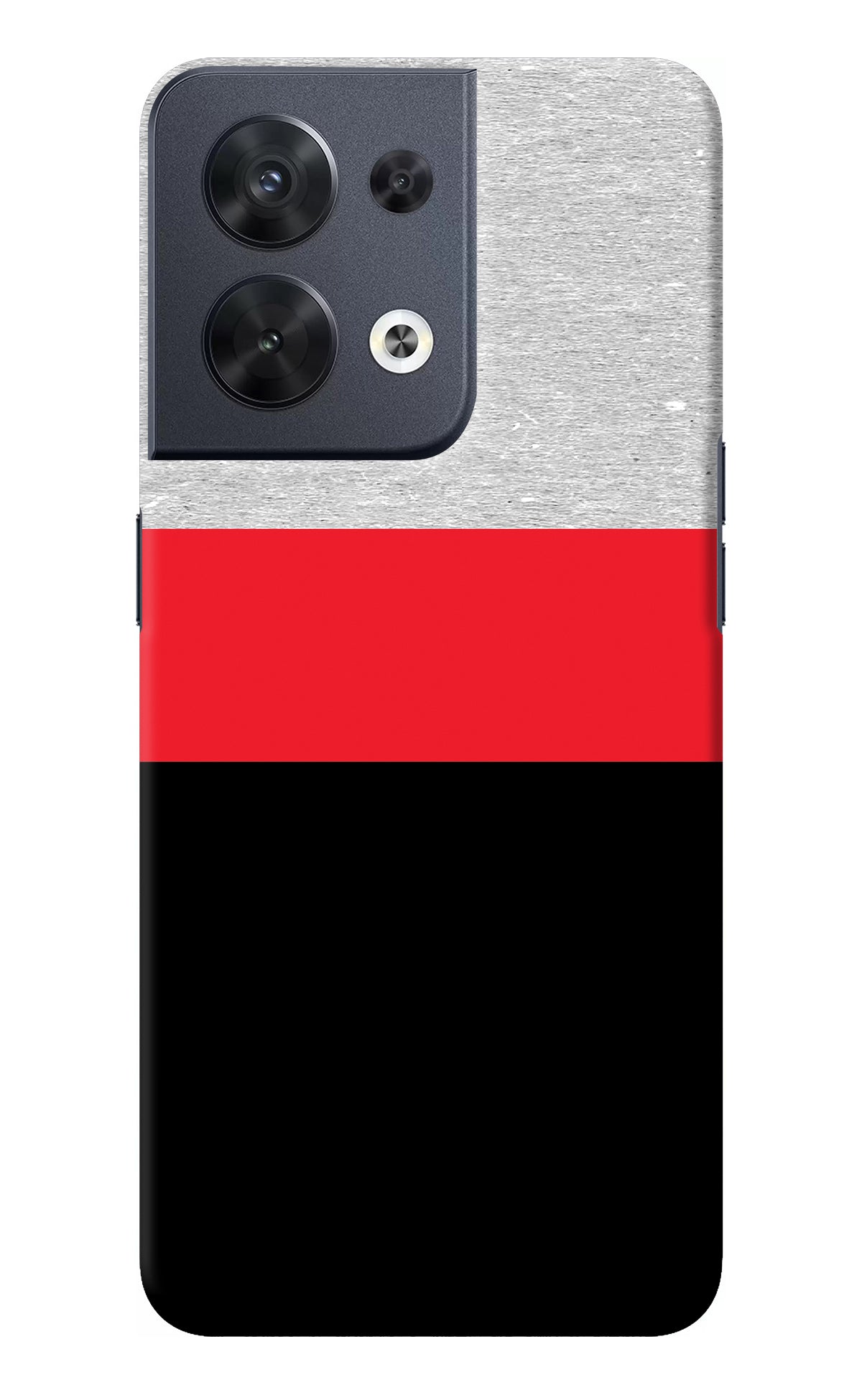 Tri Color Pattern Oppo Reno8 Back Cover