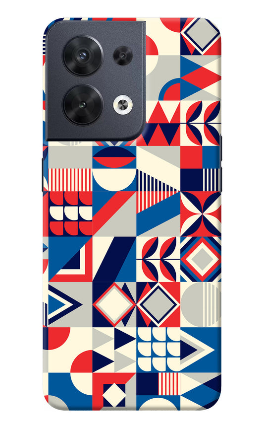 Colorful Pattern Oppo Reno8 Back Cover