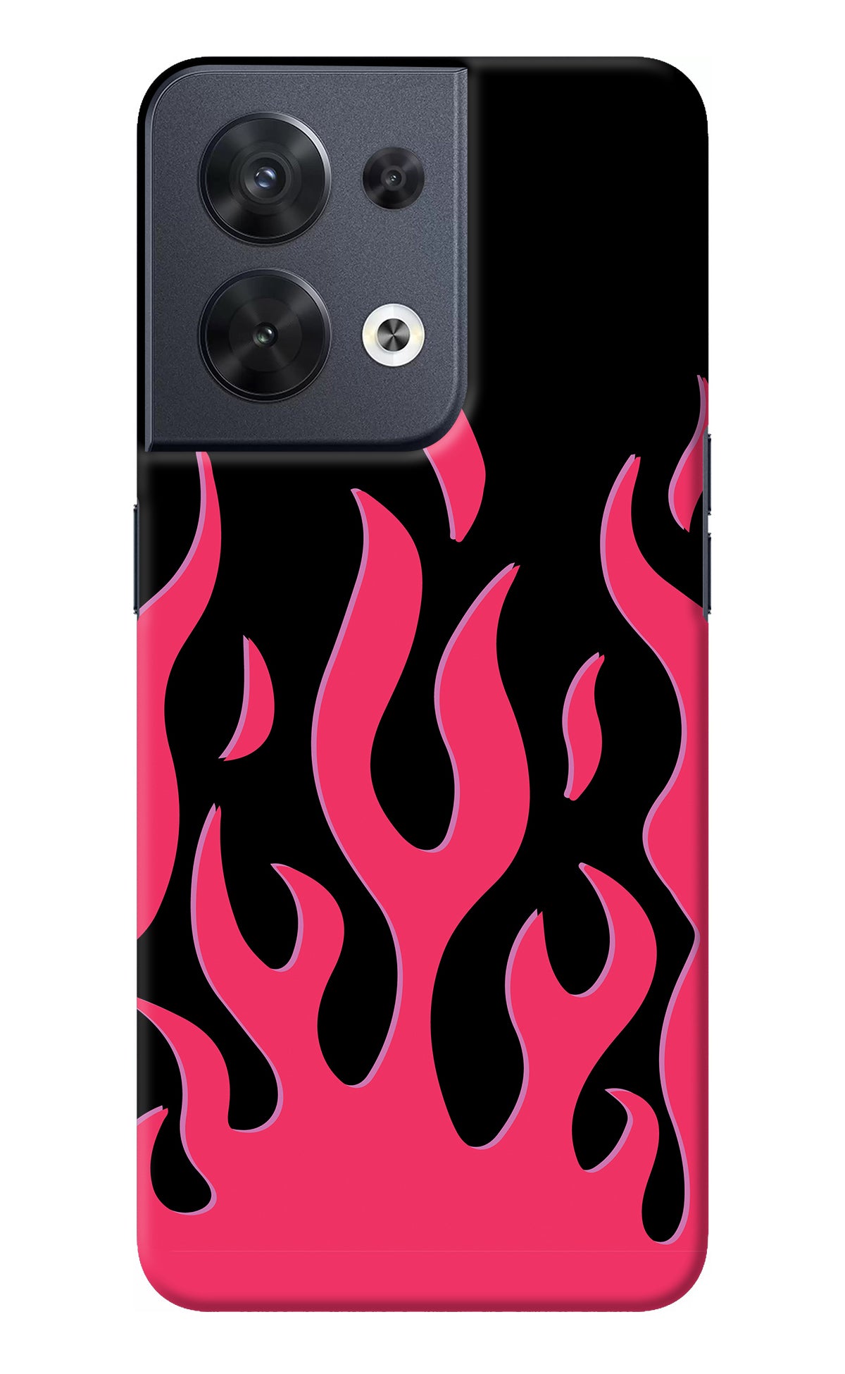 Fire Flames Oppo Reno8 Back Cover