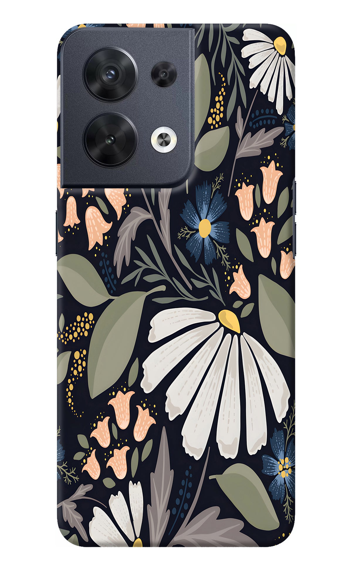 Flowers Art Oppo Reno8 Back Cover