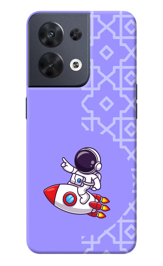 Cute Astronaut Oppo Reno8 Back Cover