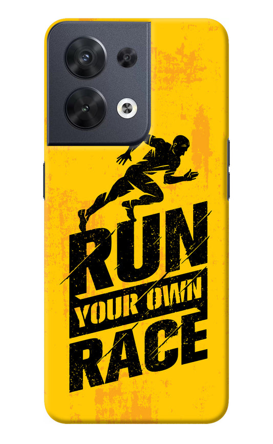 Run Your Own Race Oppo Reno8 Back Cover