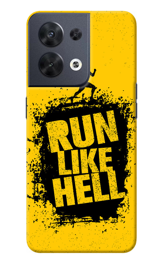 Run Like Hell Oppo Reno8 Back Cover