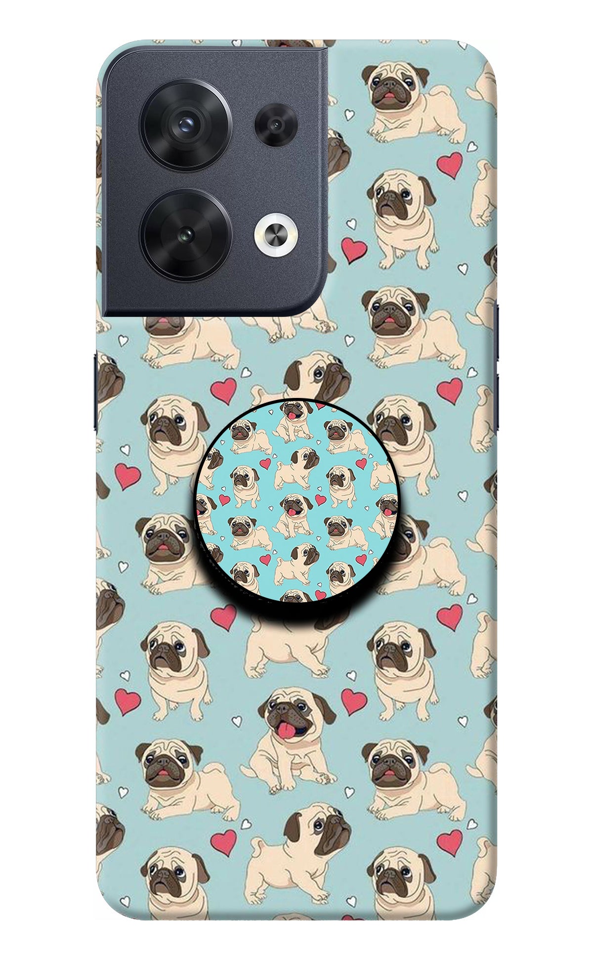 Pug Dog Oppo Reno8 Pop Case