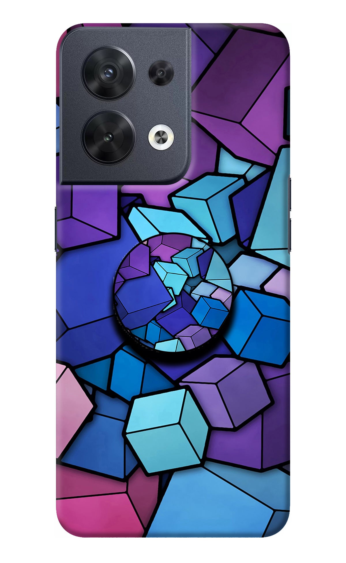 Cubic Abstract Oppo Reno8 Pop Case