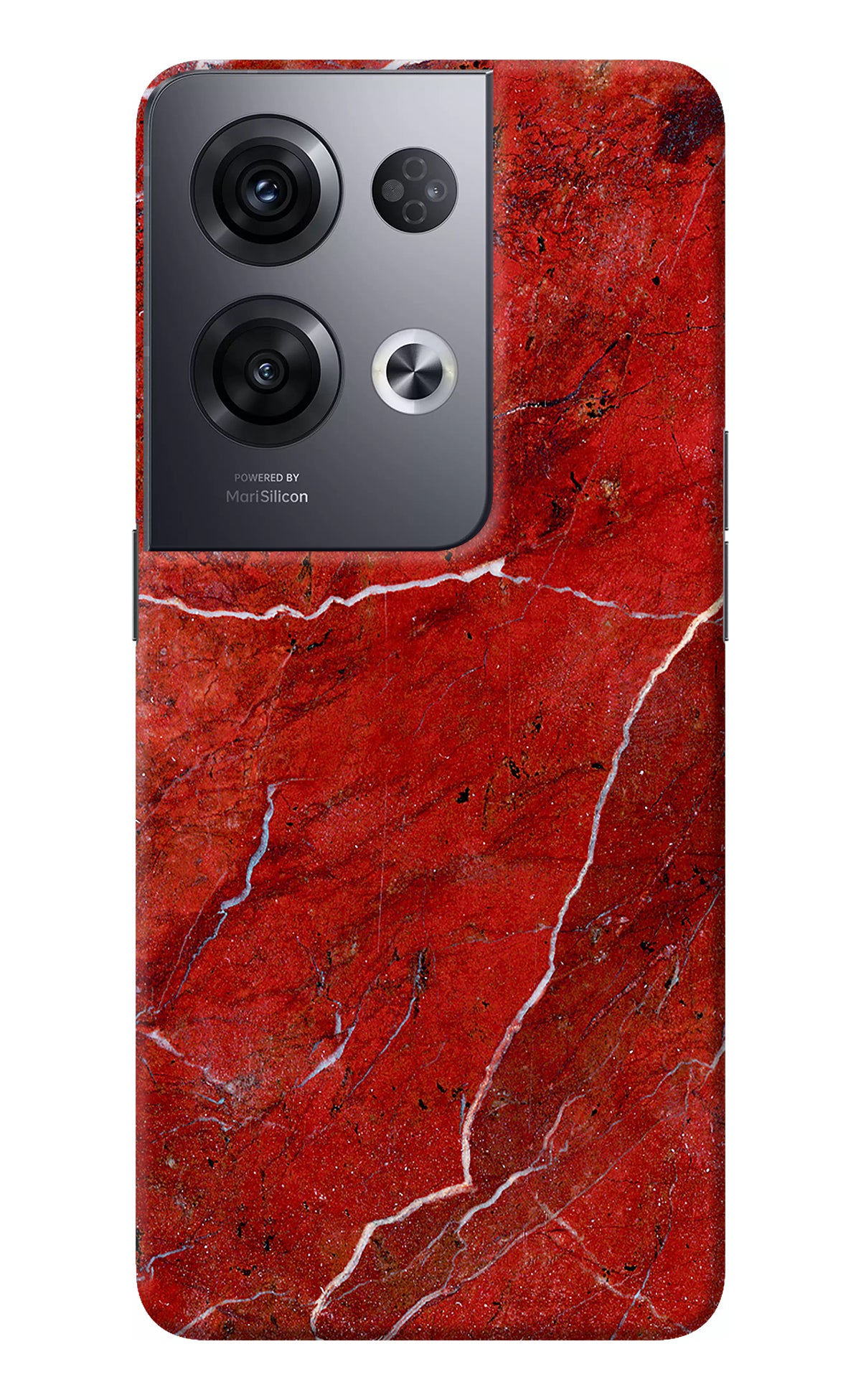 Red Marble Design Oppo Reno8 Pro Back Cover