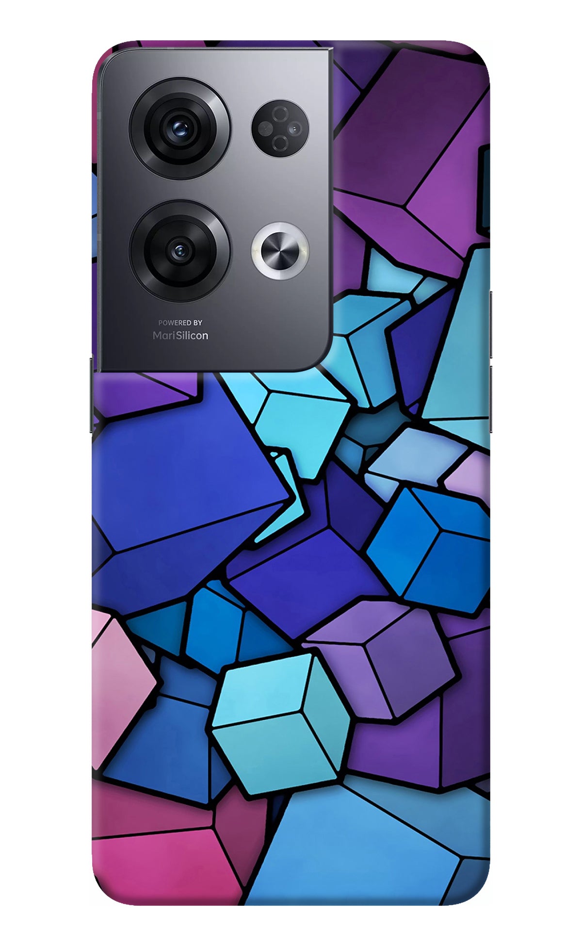 Cubic Abstract Oppo Reno8 Pro Back Cover