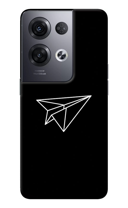 Paper Plane White Oppo Reno8 Pro Back Cover