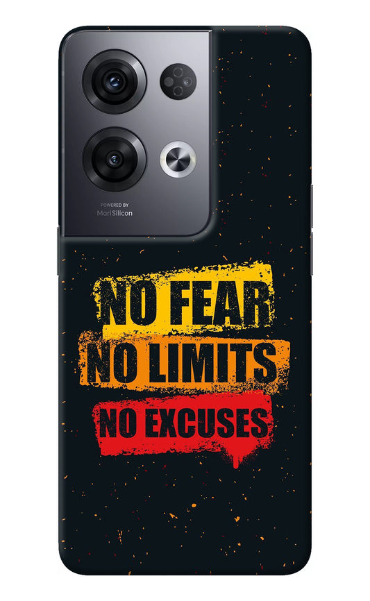 No Fear No Limits No Excuse Oppo Reno8 Pro Back Cover