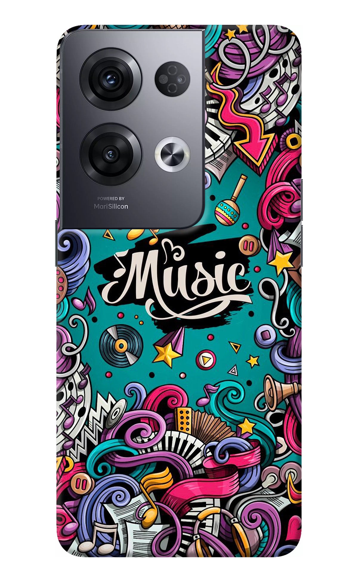 Music Graffiti Oppo Reno8 Pro Back Cover