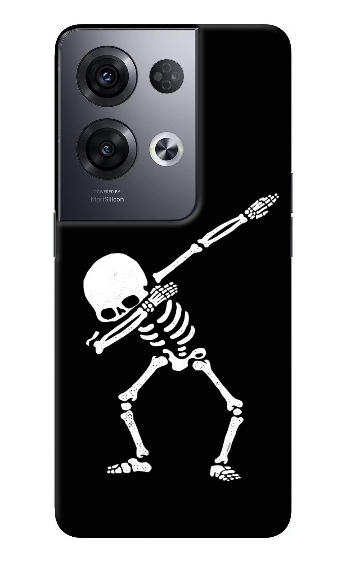 Dabbing Skeleton Art Oppo Reno8 Pro Back Cover