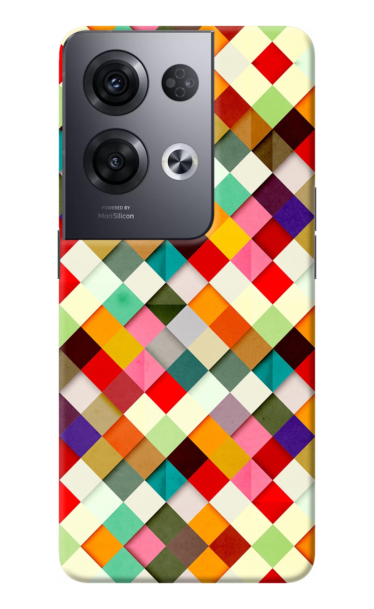 Geometric Abstract Colorful Oppo Reno8 Pro Back Cover