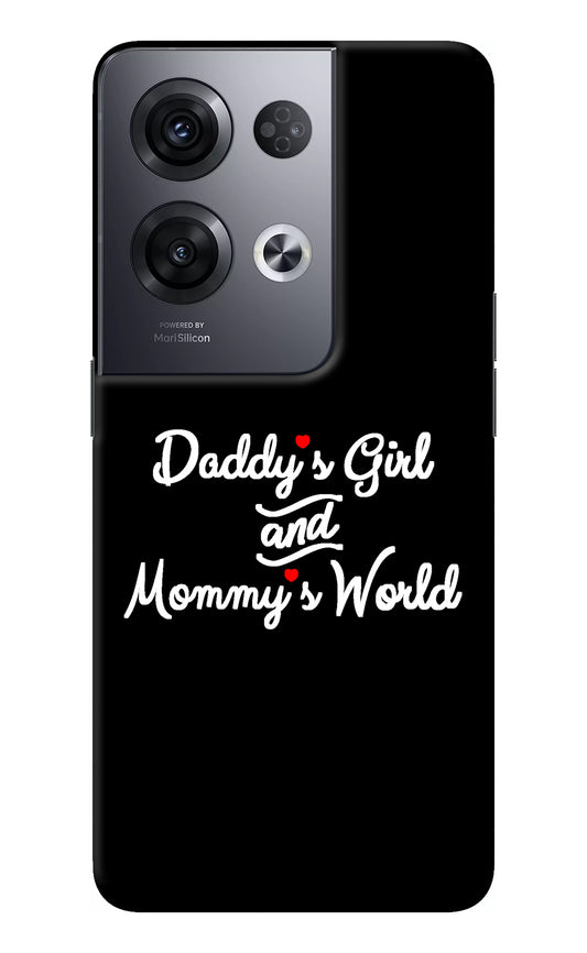 Daddy's Girl and Mommy's World Oppo Reno8 Pro Back Cover