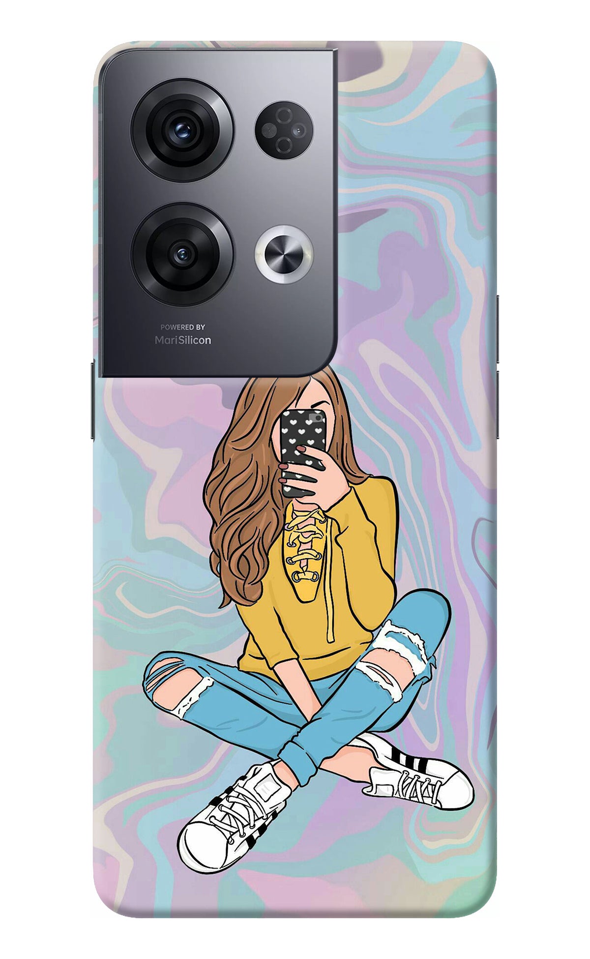 Selfie Girl Oppo Reno8 Pro Back Cover