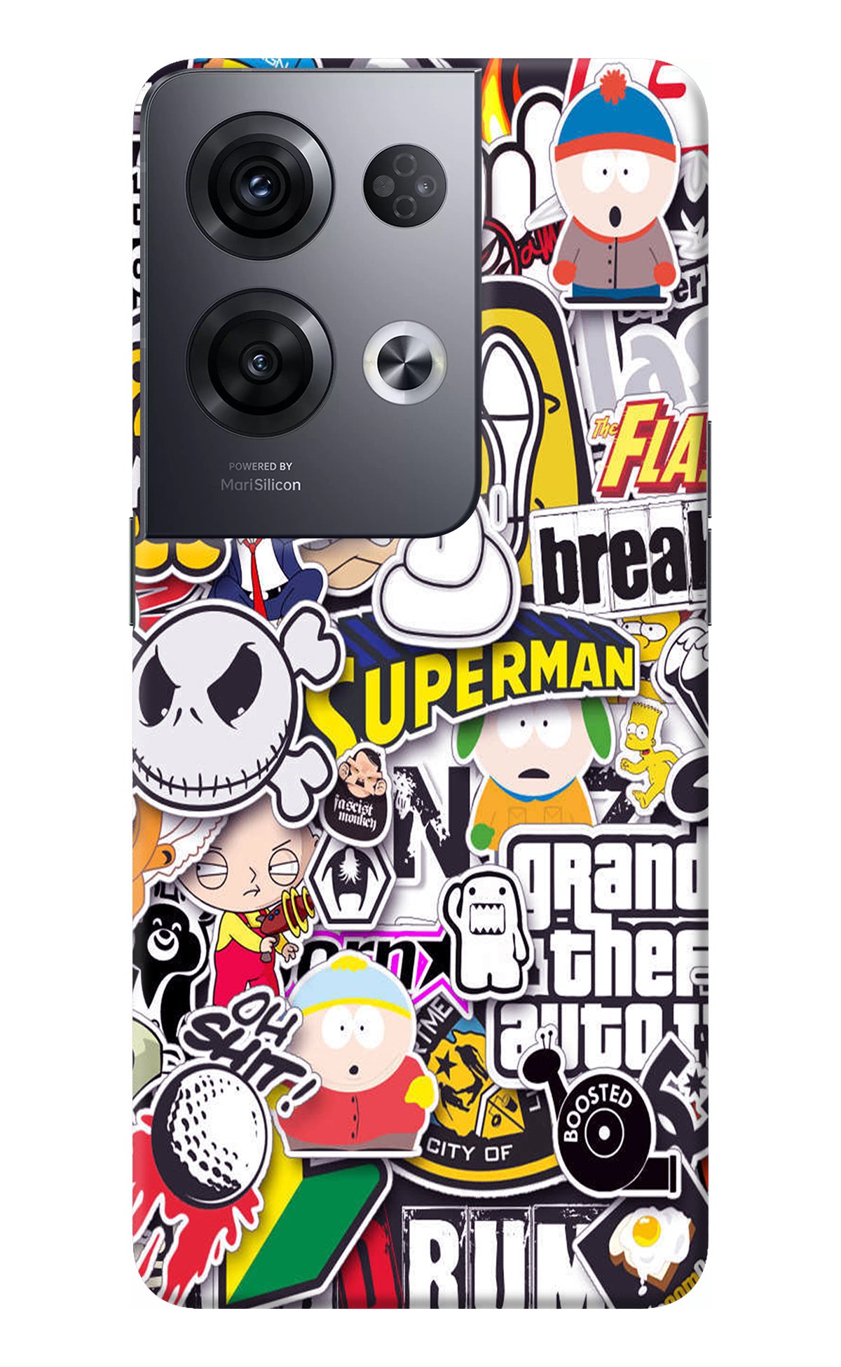 Sticker Bomb Oppo Reno8 Pro Back Cover