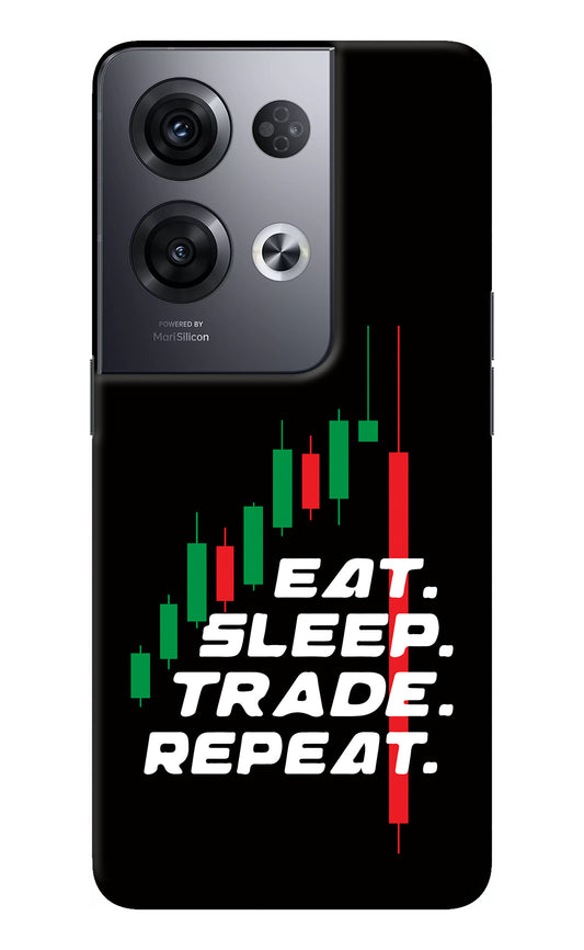 Eat Sleep Trade Repeat Oppo Reno8 Pro Back Cover