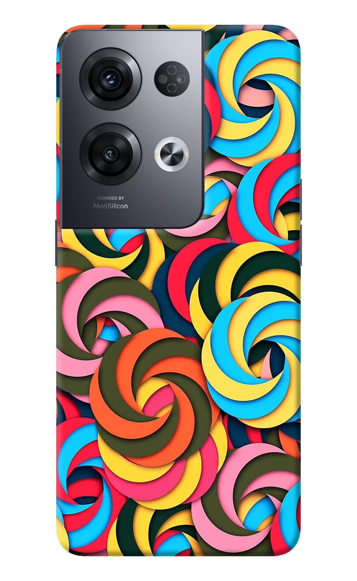 Spiral Pattern Oppo Reno8 Pro Back Cover