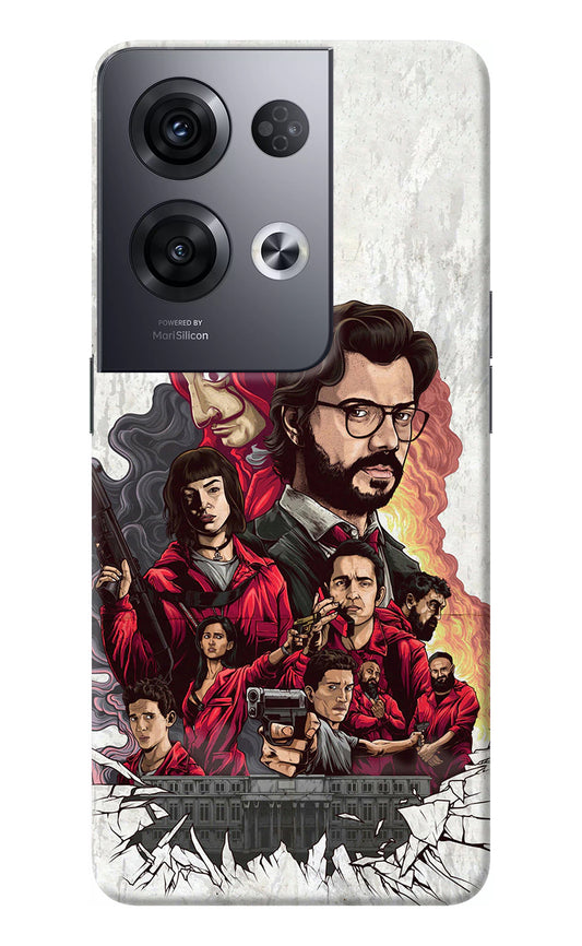 Money Heist Artwork Oppo Reno8 Pro Back Cover