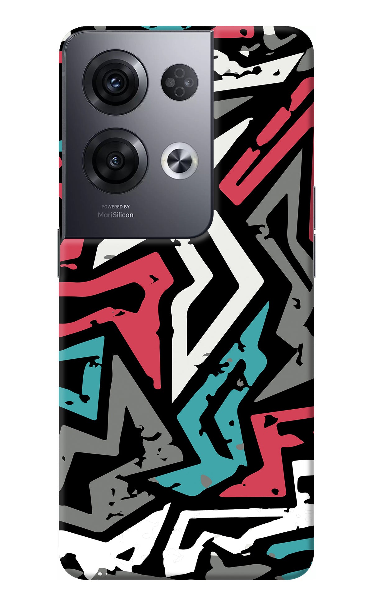 Geometric Graffiti Oppo Reno8 Pro Back Cover