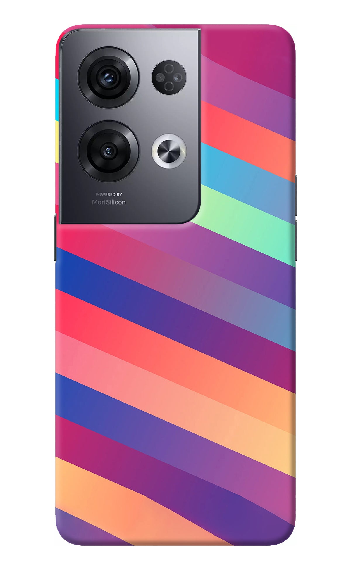 Stripes color Oppo Reno8 Pro Back Cover